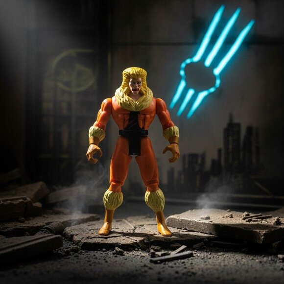 Marvel The Uncanny X-Men Sabretooth Action Figure Toy Biz 1993 5" Poseable Vinta - Picture 2 of 8